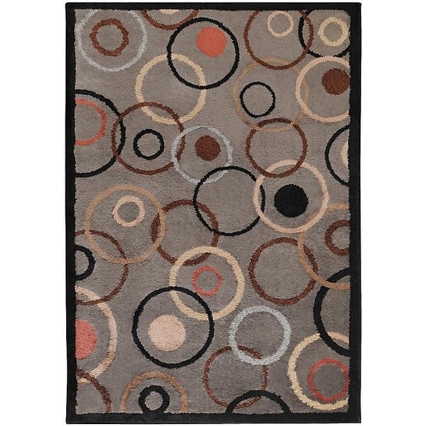 Loomed Cubism Blue grey Geometric Rug (5'3 x 7'6) Surya 5x8   6x9 Rugs