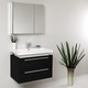 preview thumbnail 2 of 3, Fresca Medio Black Bathroom Vanity with Medicine Cabinet