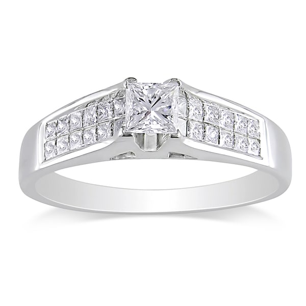 Miadora 18k White Gold 1ct TDW Diamond Engagement Ring (G H, SI1 SI2) Miadora One of a Kind Rings