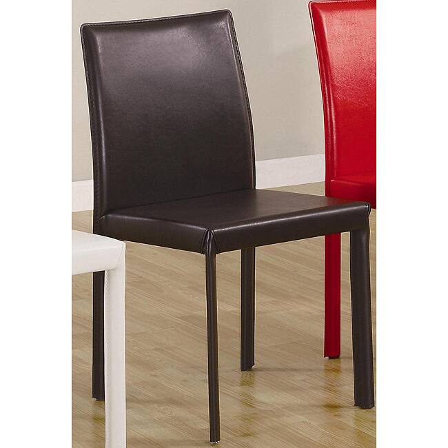 Euro Design Brown Faux Leather Dining Chairs (Set of 4)