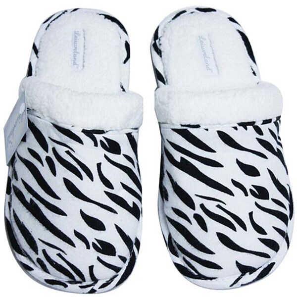 zebra print slippers