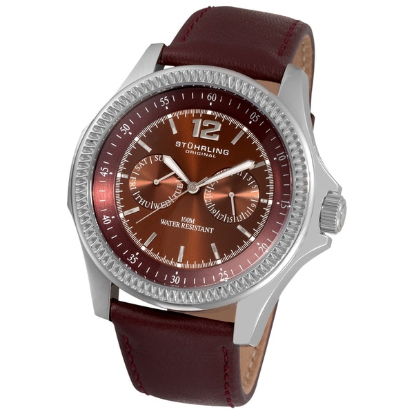 Stuhrling Original Men's Targa Classic Swiss Quartz Brown Sports Watch Stuhrling Original Men's Stuhrling Original Watches