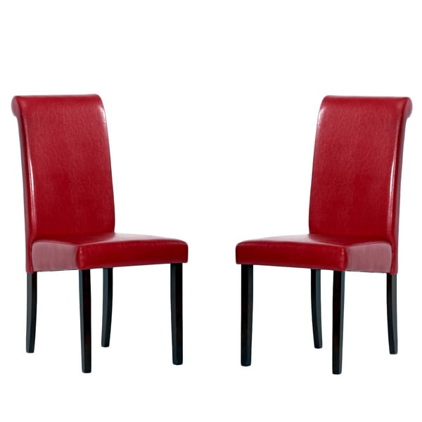 Warehouse of Tiffany Red Upholstered Dining Chairs (Set of 4) Warehouse of Tiffany Dining Chairs