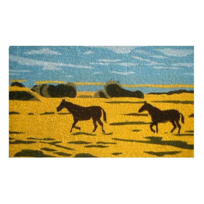 Silhouetted Horses Coir Door Mat (30 x 18) - 30 x 18
