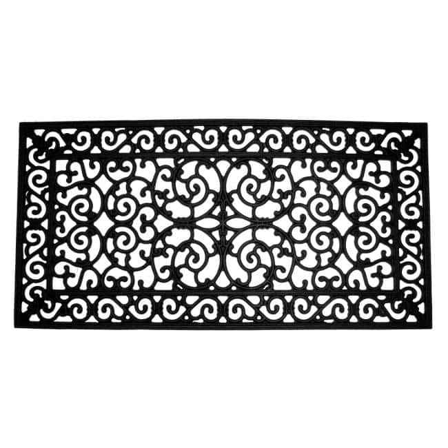 Brooklyn Black Rubber Door Mat (24 x 48) - 24 x 48