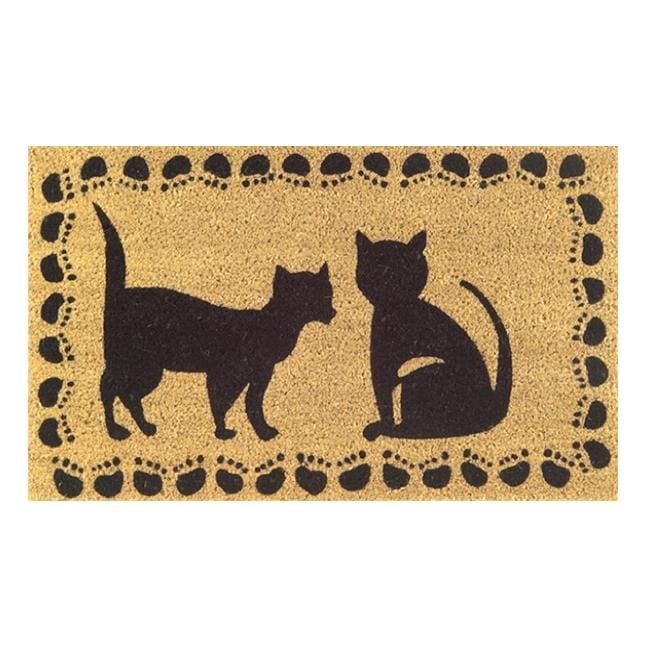 Two Cats Door Mat 30x18