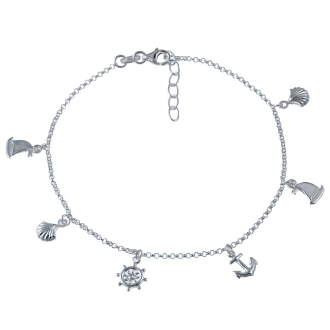 Sterling Silver 10inch Nautical Anklet Free Shipping On Orders Over