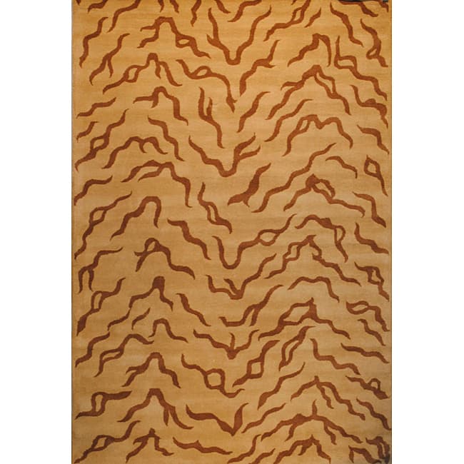 Handmade Tibetan Wool Rug (India) - 4' x 6'