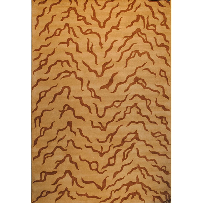 Handmade Tibetan Wool Rug (India) - 4' x 6'