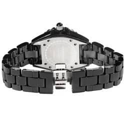 Akribos XXIV Women's Dazzling Black Ceramic Swiss Quartz Watch