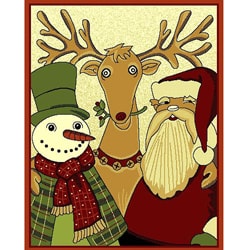 Shop Rudolph and Friends Holiday Area Rug - 3' x 5' - Free Shipping ...