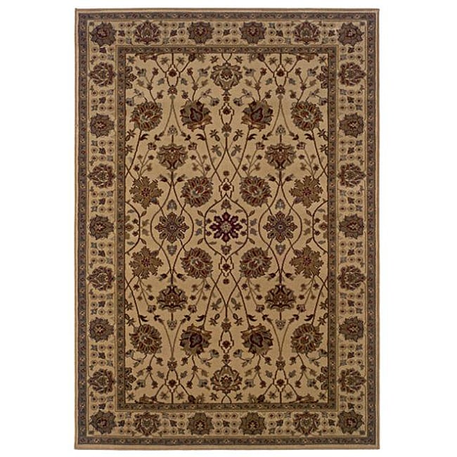 Beige Oriental Area Rug (32 X 55)