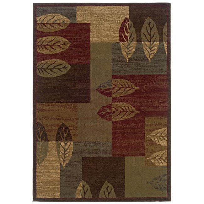 Brown Geometric Area Rug (32 X 55)