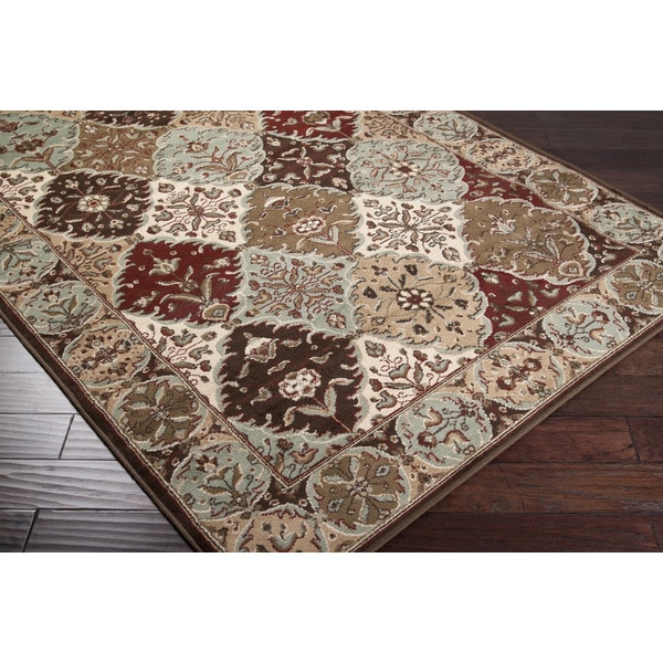 Loomed Free form Chocolate Geometric Rug (7'9 x 11'2) Surya 7x9   10x14 Rugs