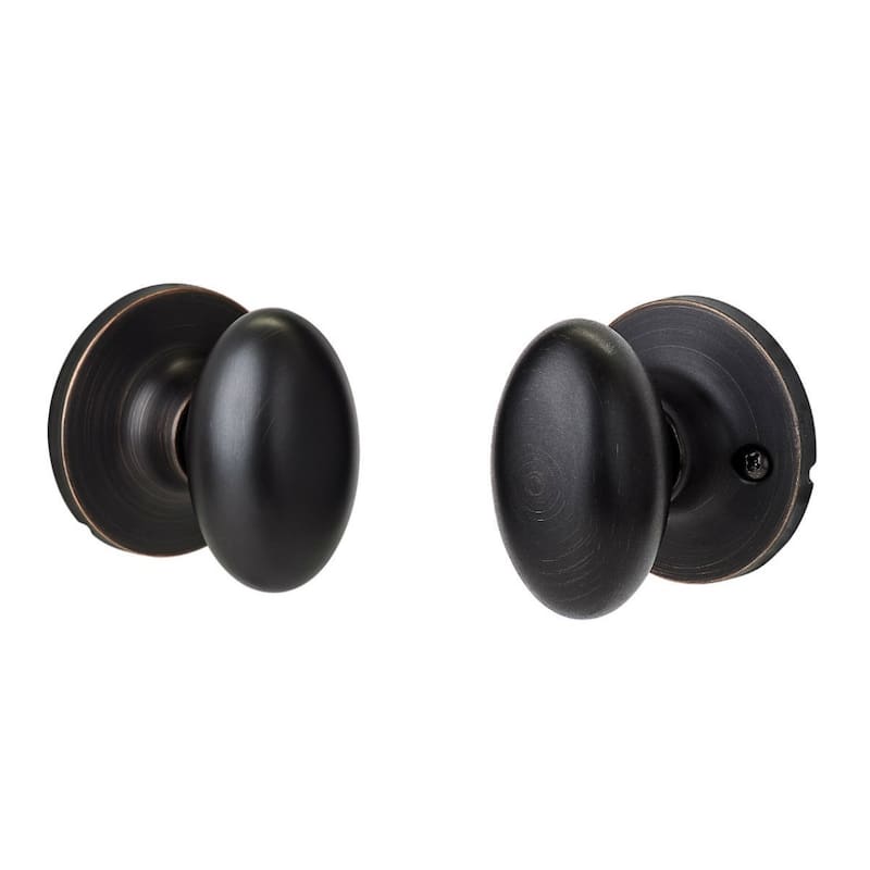Design House 750588 Egg Privacy Bed and Bath Door Knob Oil Rubbed Bronze