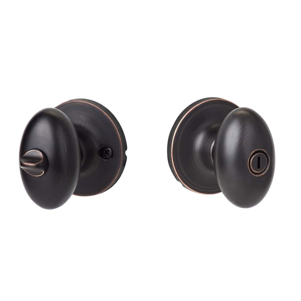 Sure-Loc Vintage Bronze Egg-shaped Privacy Door Knob