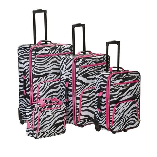 pink zebra luggage