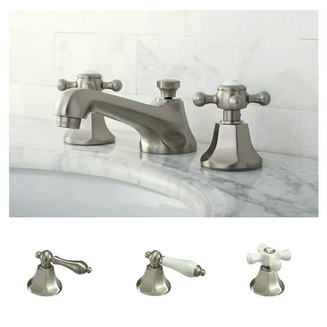 Kingston Brass Metropolitan Satin Nickel Widespread Bathroom Faucet