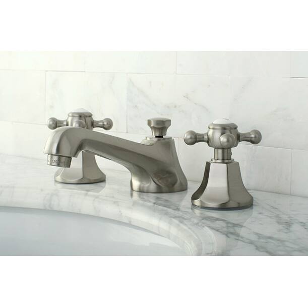 Kingston Brass Metropolitan Satin Nickel Widespread Bathroom Faucet