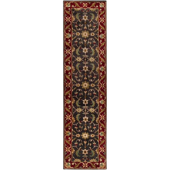 Hand knotted Manor Wool Rug (26 X 10)