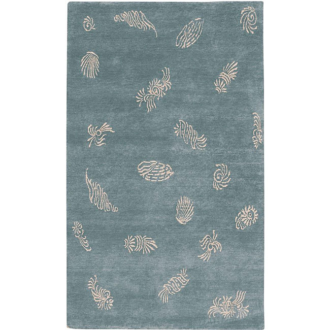 Hand-knotted Seaboard Camel Wool Area Rug (5' x 8') - 5' x 8'