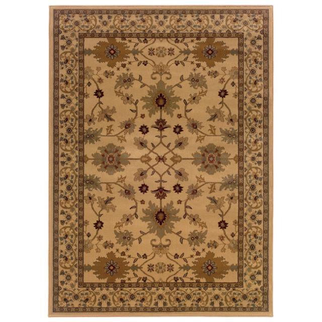 Indoor Beige Oriental Area Rug (32 X 57)