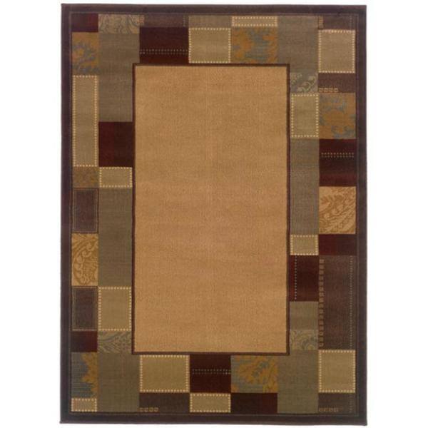 Style Haven Alissa Geo Block Borderered Area Rug