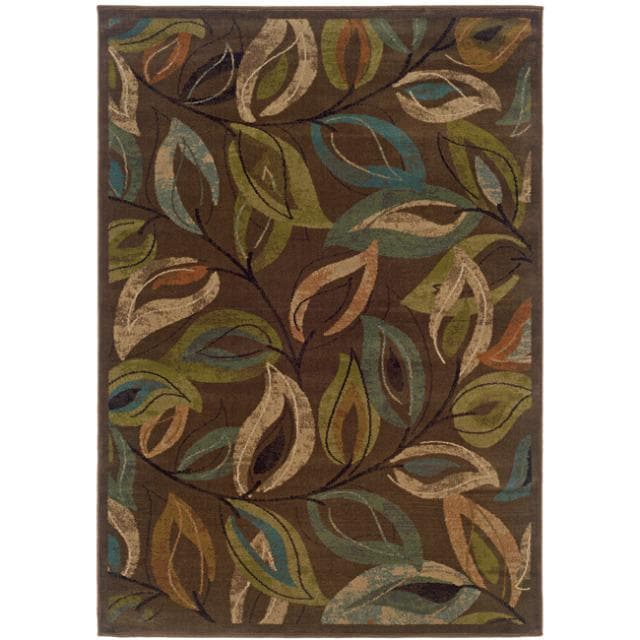 Brown Abstract Rug (710 X 10)