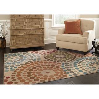 slide 1 of 1, Beige Abstract Rug - 5' x 7'6"