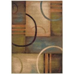 Indoor Beige Abstract Area Rug (7'10 x 10') Style Haven 7x9   10x14 Rugs