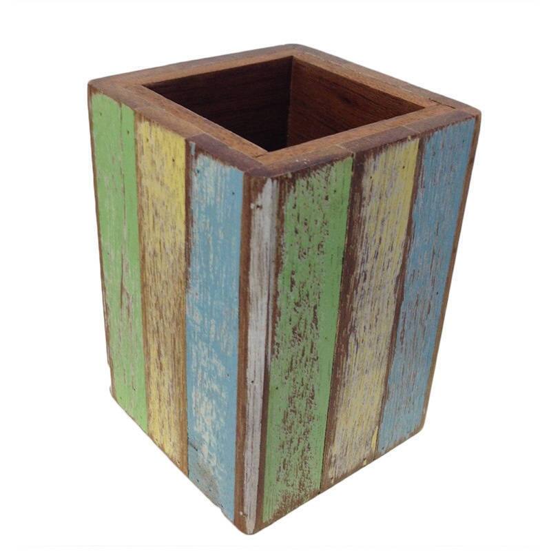 Boat Wood Toothbrush/ Pen Holder (Thailand)