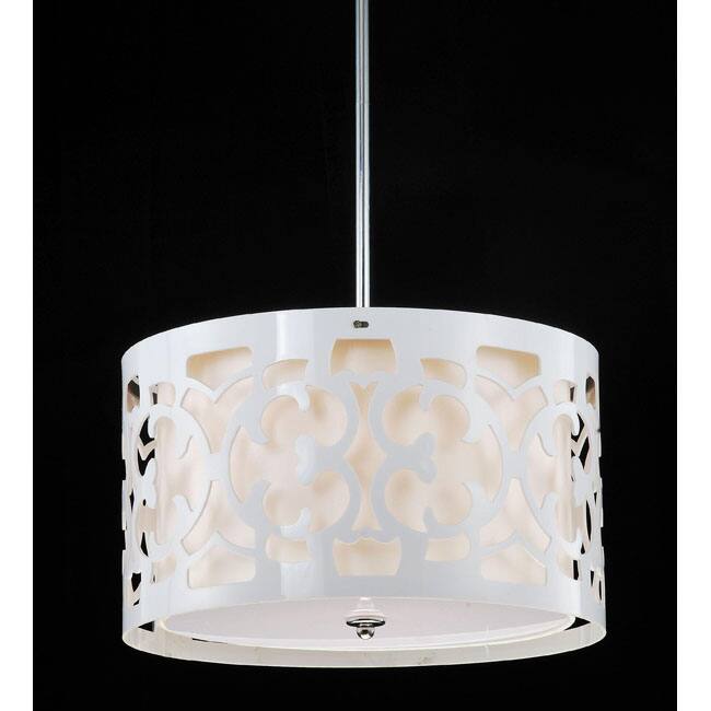 Hermosa White 3-light Pendant Chandelier