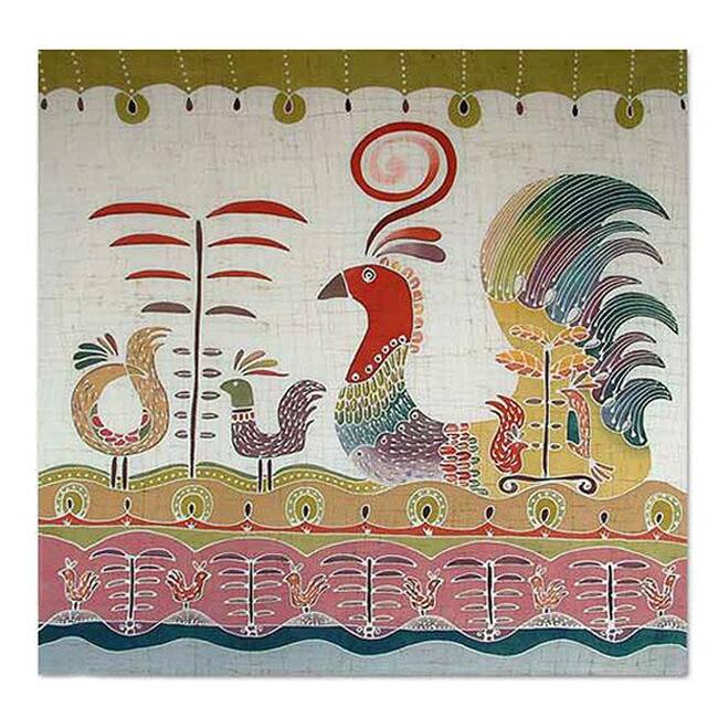 Handmade Bird Fancy Cotton Batik Hanging (Thailand)