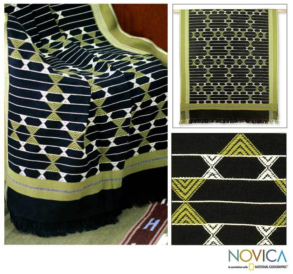 Handmade Cotton 'Geometrical Legacy' Throw (India)