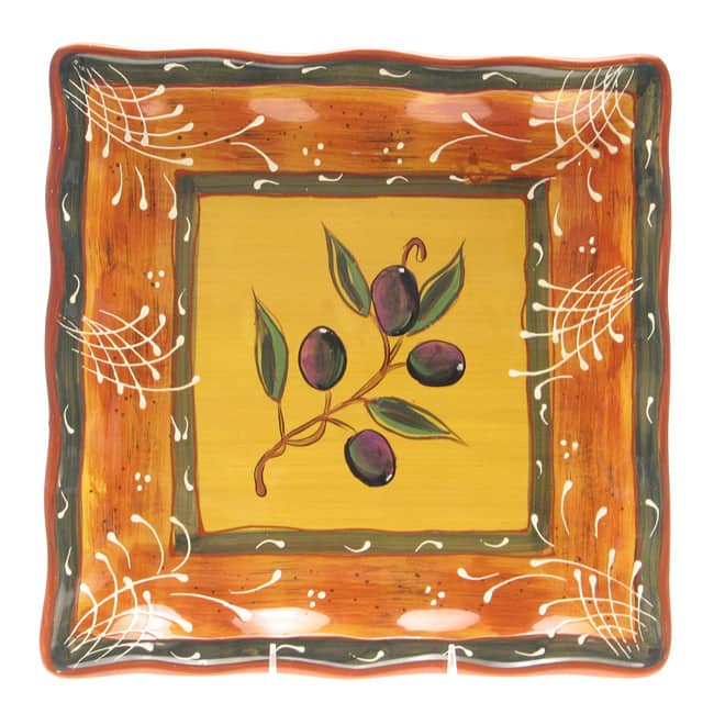 Certified International French Olives Square Platter