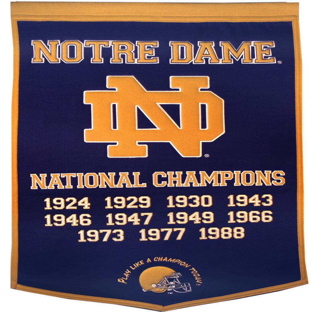 Notre Dame Fighting Irish NCAA Football Dynasty Banner