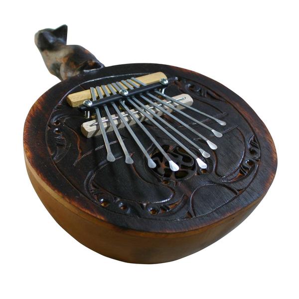Handmade Large Gourd and Wood 9-key Kalimba (Indonesia)