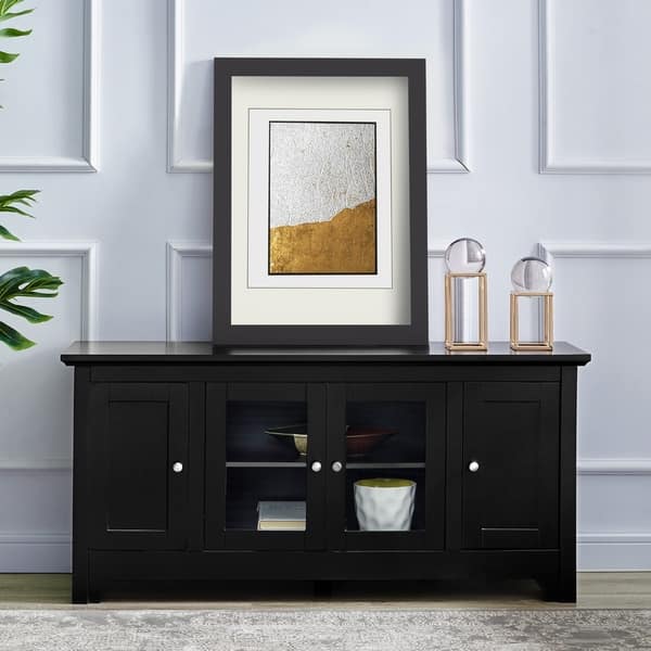 Shop Porch Den Leona 53 Inch Black Tv Stand Console On Sale