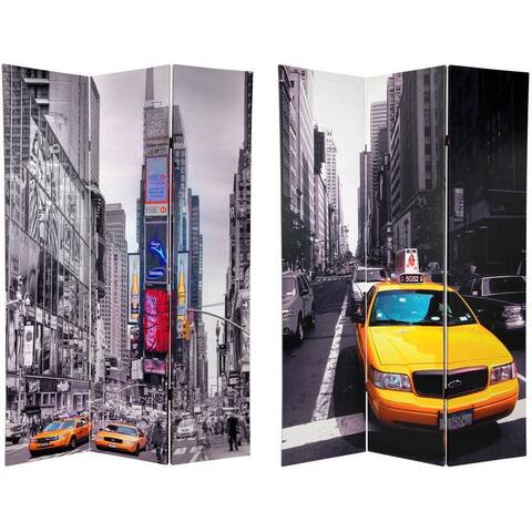 Handmade 6' Canvas New York Taxi Room Divider
