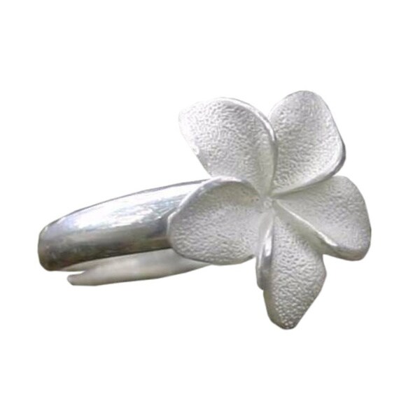 Shop Handmade Sterling Silver 'Frangipani' Ring (Indonesia) On Sale