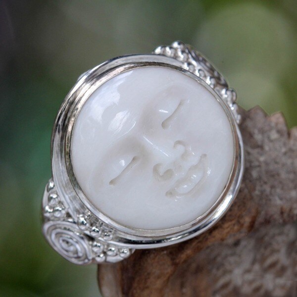 Shop Handmade Sterling Silver Men's 'Face of the Moon  