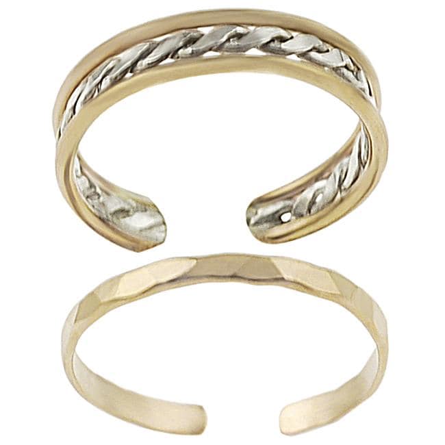 Goldfill Two piece Toe Ring Set