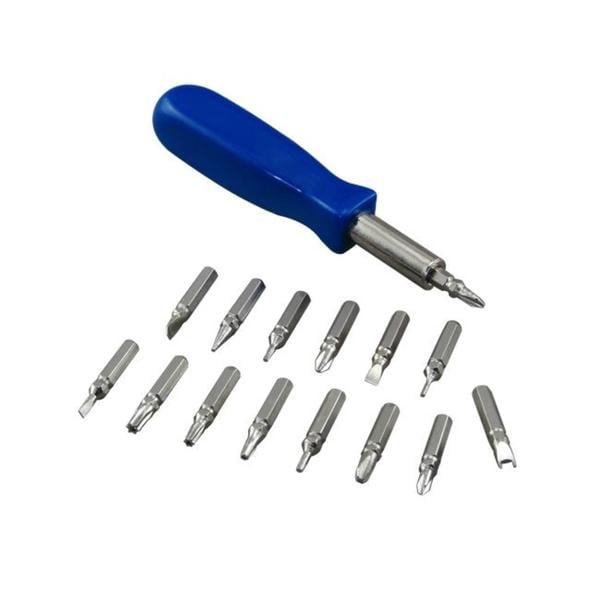 Mini Screwdriver Set with 15 Bits Hammers & Screwdrivers