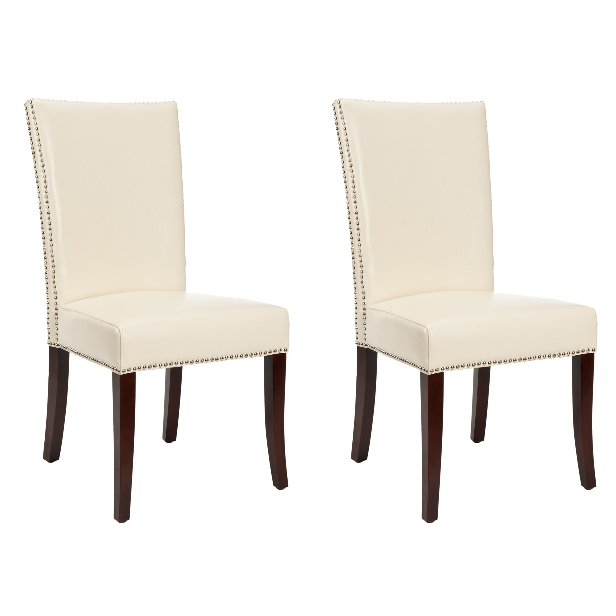 Safavieh Metro Leather Cream Side Chairs (set Of 2)