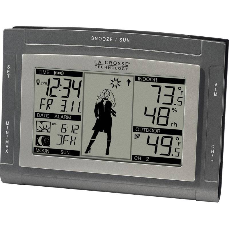 La Crosse Technology WS-9711U-IT Weather Girl Weather Forecast Station - Gray