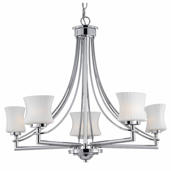 Astro 5 light Chrome Chandelier Chandeliers & Pendants