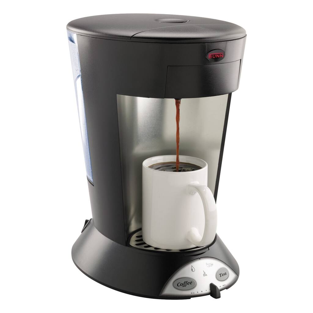 My Cafe Pourover Commercial Grade Coffee/Tea Pod Brewer, Stainless Steel, Black