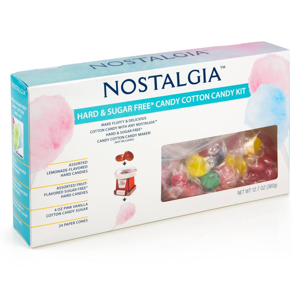 Nostalgia HCK800 Hard & Sugar-Free Candy Cotton Candy Party Kit