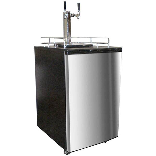 Nostalgia KRS-6100SS Double Kegorator Twin Tap Beer Keg Fridge