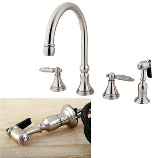 Governor Widespread Satin Nickle Kitchen Faucet - Bed Bath & Beyond ...